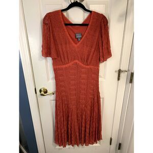 Rabbit Rabbit Rabbit Designs Coral Lace Dress Size 16